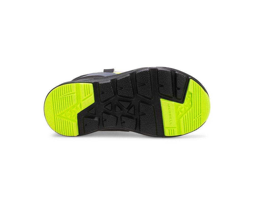 Merrell Støvler Børn - Snow Quest Lite 2.0 Waterproof - Sort/Grå/Grøn - TFG179856